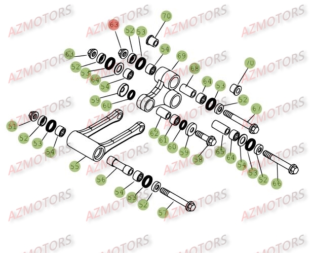 SUSPENSION ARRIERE DU N DE SERIE 1 A 95 [2] BETA RR 4T 08